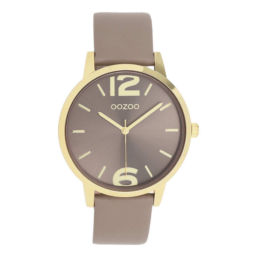 Gold coloured OOZOO with taupe leather strap